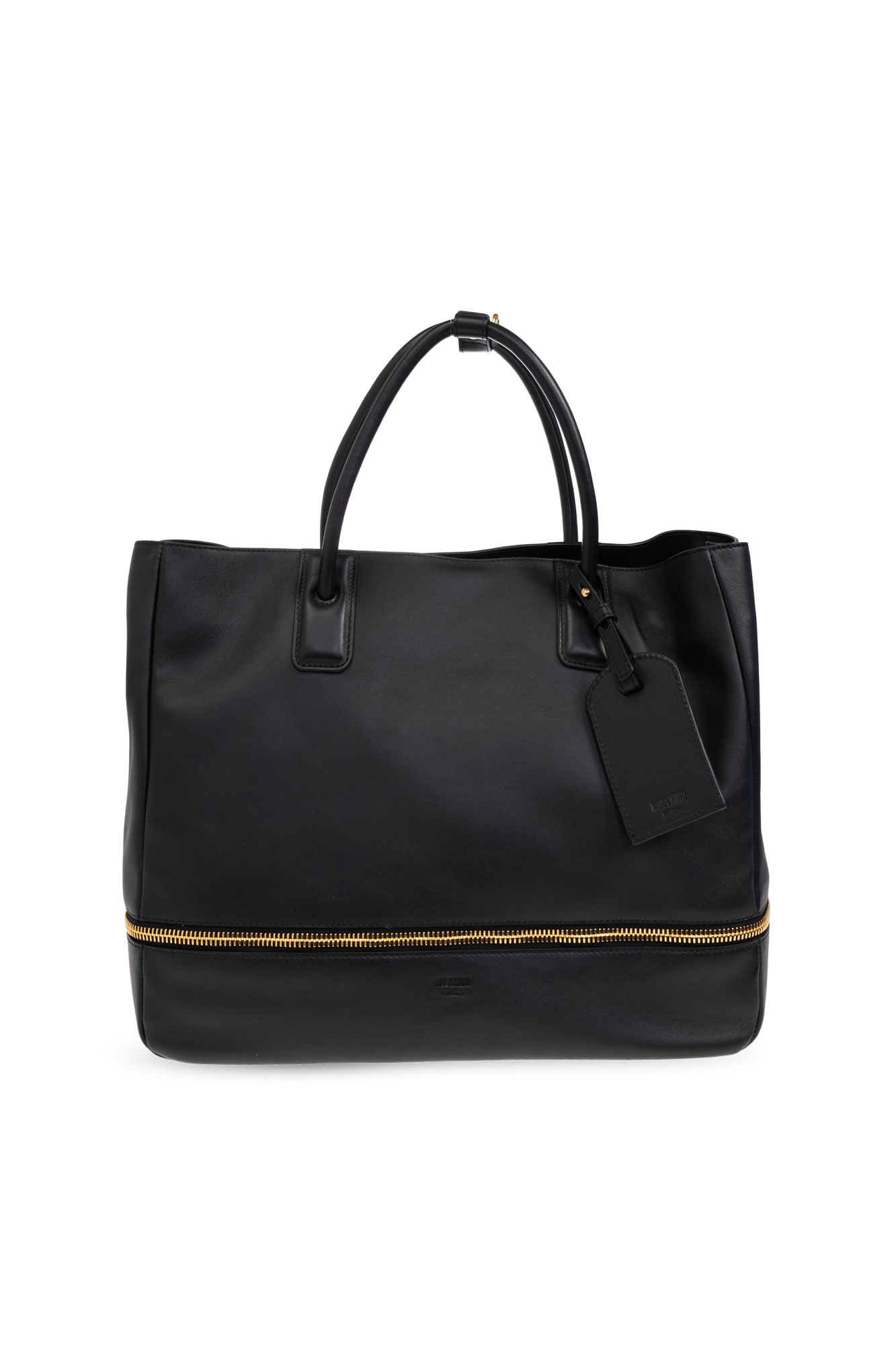 Leather shopper bag