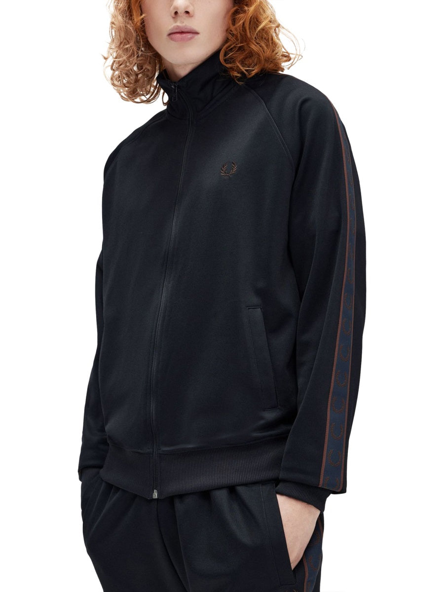 TRACK JACKET WITH CONTRASTING WEBBING