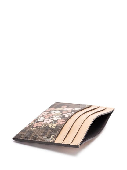 FENDI FLOWER BOUQUET FF FABRIC CARD HOLDER