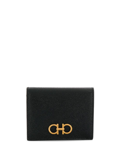 HAMMERED LEATHER GANCINI COMPACT WALLET