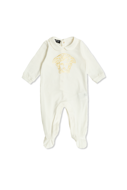 Romper with printed logo