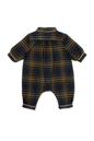 Baby romper with check pattern