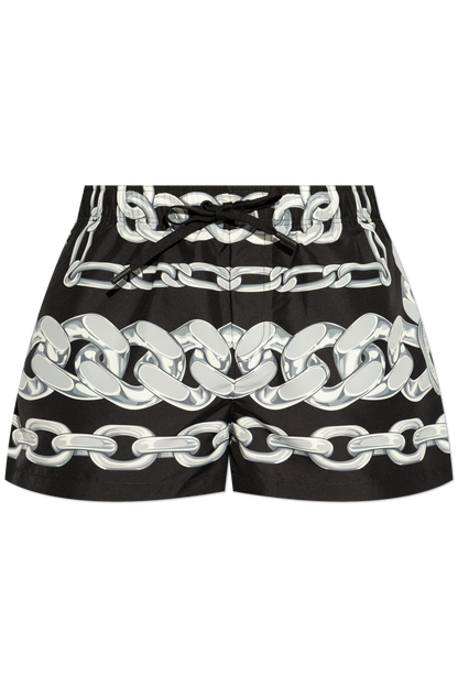 Swim shorts with Medusa Chain print