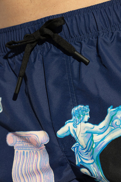 Swim shorts with Versace Gallery print