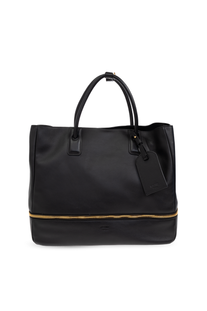 Leather shopper bag