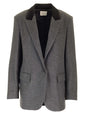 wool cloth jacket contrasting velvet rever