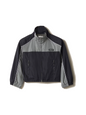 technical silk zipper blouson jacket
