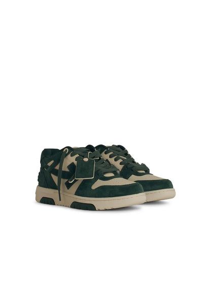 Off-White 'O.O.O' Green Suede Sneakers