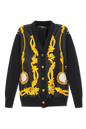 Cardigan with mixed materials