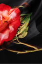 Silk scarf with floral motif