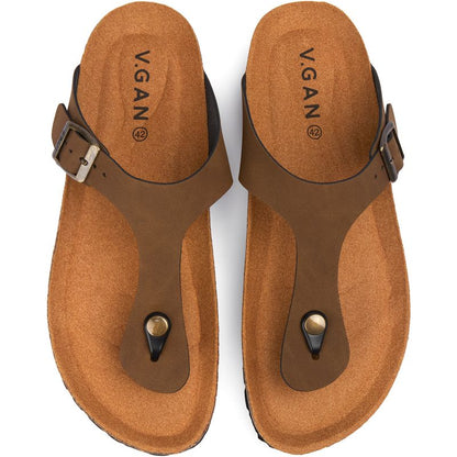 V.GAN Vegan Pea Comfort Footbed Sandals, Brown